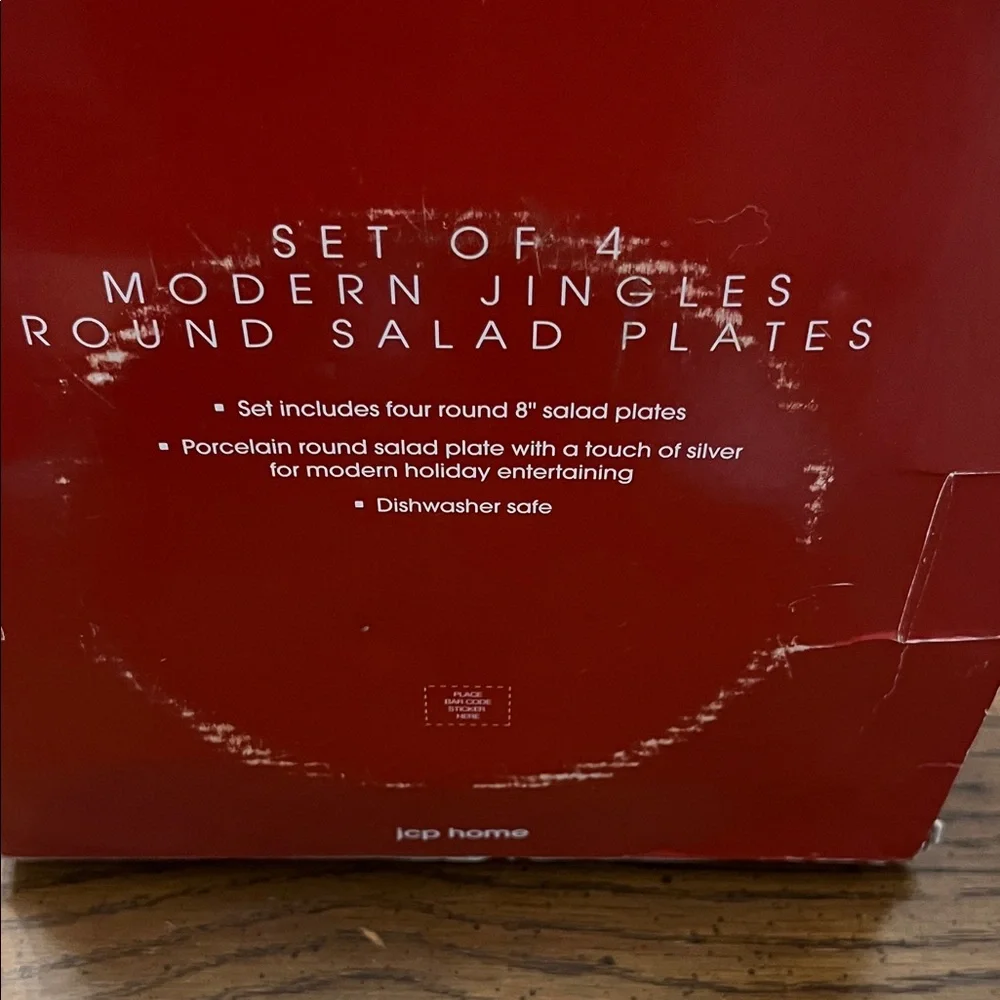 North Pole Trading‎ Co Modern Jingles Round Salad Plates - Set of 4